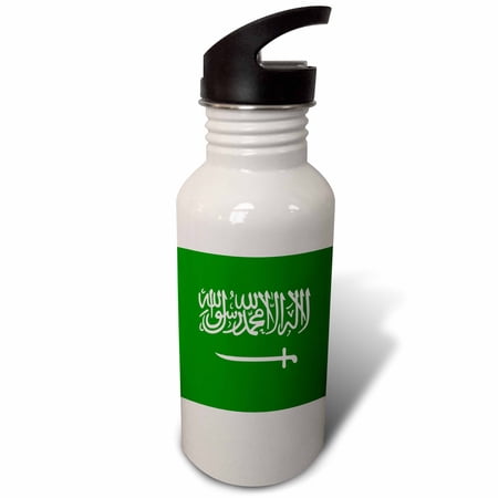 3dRose Saudi Arabia Flag, Sports Water Bottle, 21oz