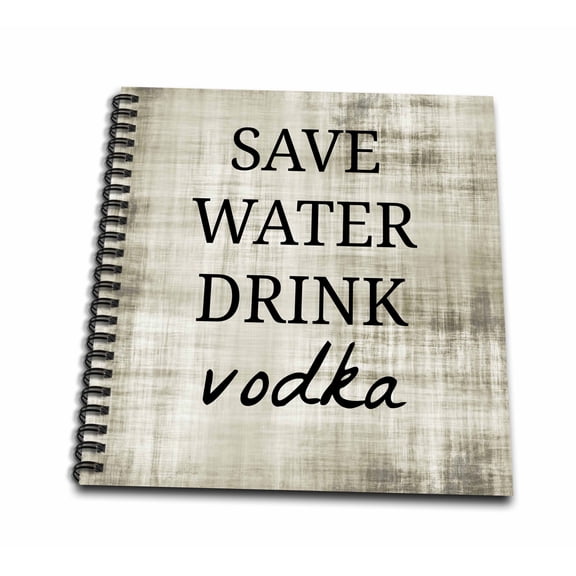 3dRose, Save water drink vodka, Mini Notepad 4 x 4 inch