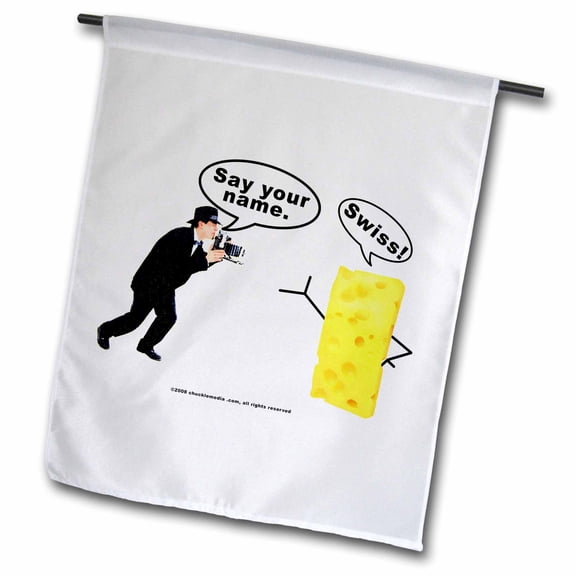 3dRose, Say Cheese, 12 x 18 inch Garden Flag