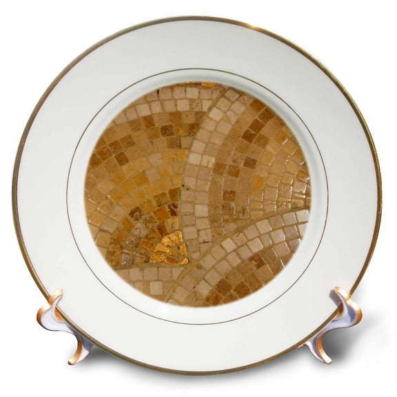 3dRose, Image of Scallop Copper Like, 8 inch Porcelain Plate