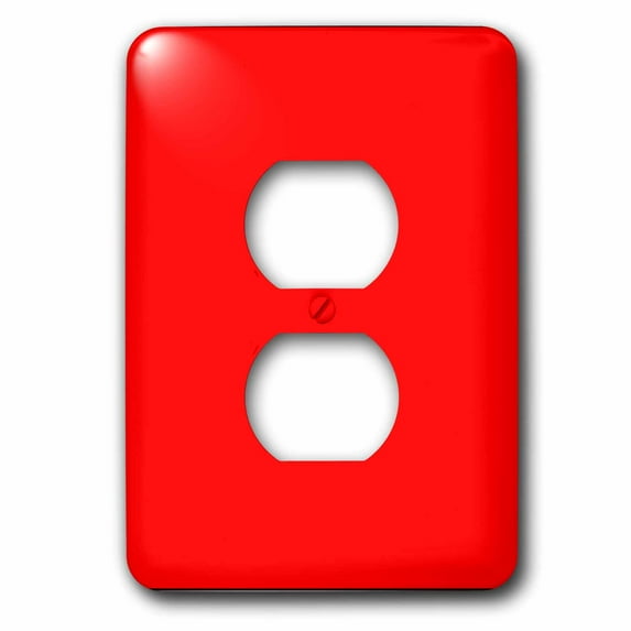 3dRose, Scarlet Red, 2 plug outlet cover