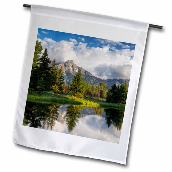 3dRose, Schwabacher Landing, Snake River, Wyoming, USA - US51 CHA0171 - Chuck Haney, 12 x 18 inch Garden Flag