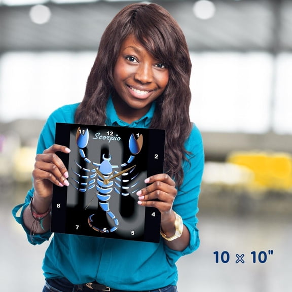 3dRose, Scorpio Zodiac Sign, 10x10 Wall Clock