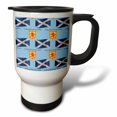 thumbnail image 1 of 3dRose, Scotland flag, coat of arms and motto pattern on light blue background, 14oz Stainless Steel Travel Mug, 1 of 1