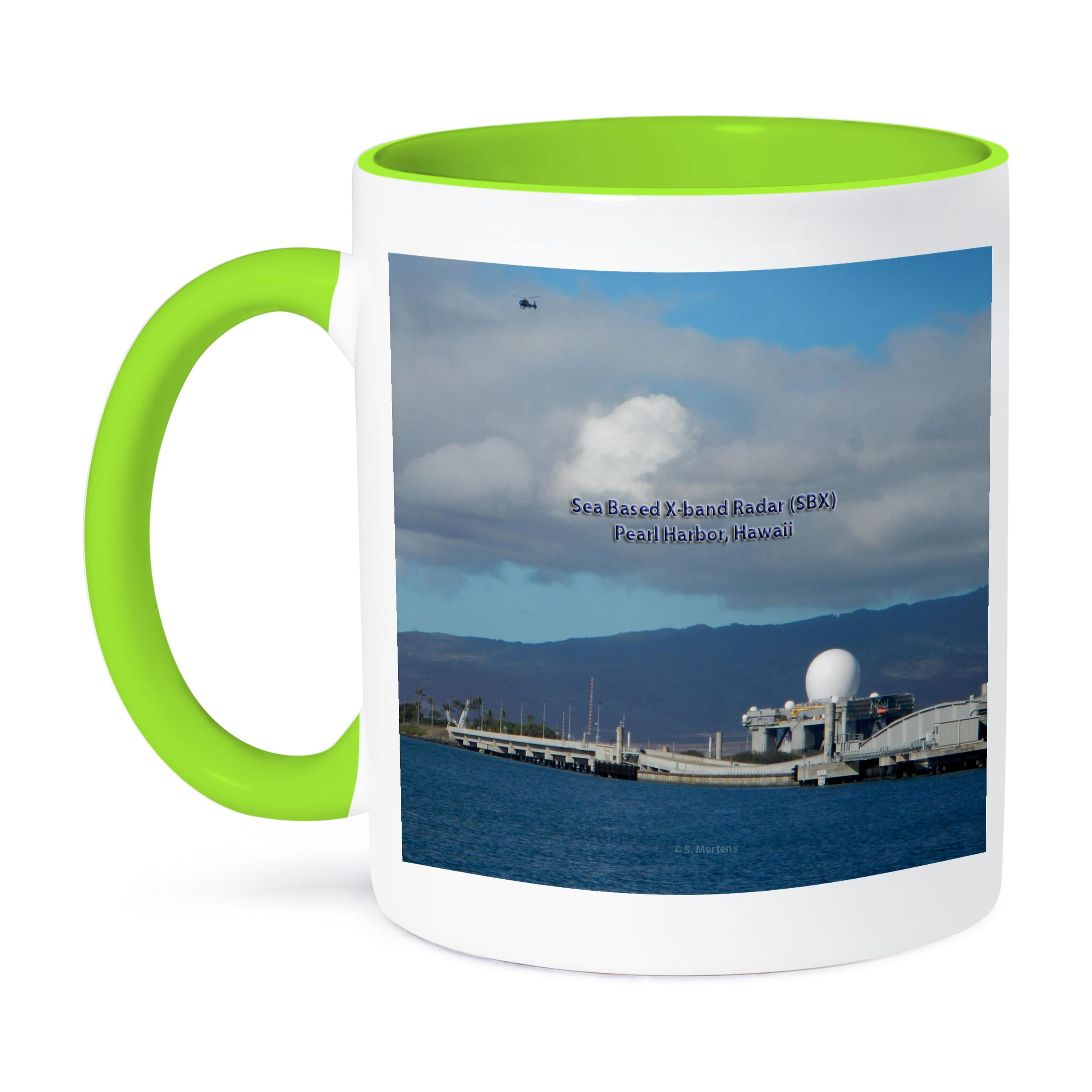 3dRose, Sea Based X-band Radar (SBX) - Pearl Harbor, Hawaii, 11oz Two ...