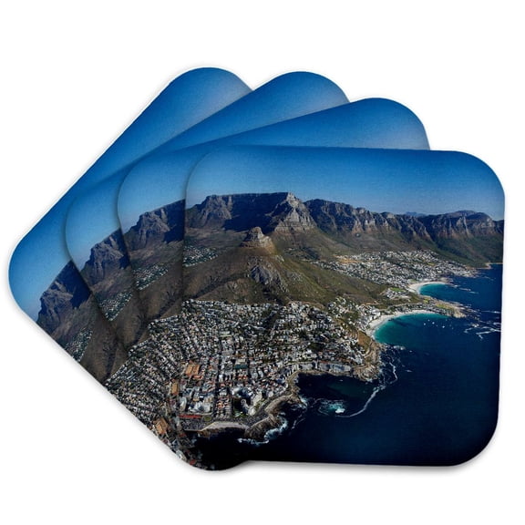 3dRose, Sea Point, Bantry Bay, Clifton Beach, Cape Town, South Africa., Set of 4 Coasters - Soft