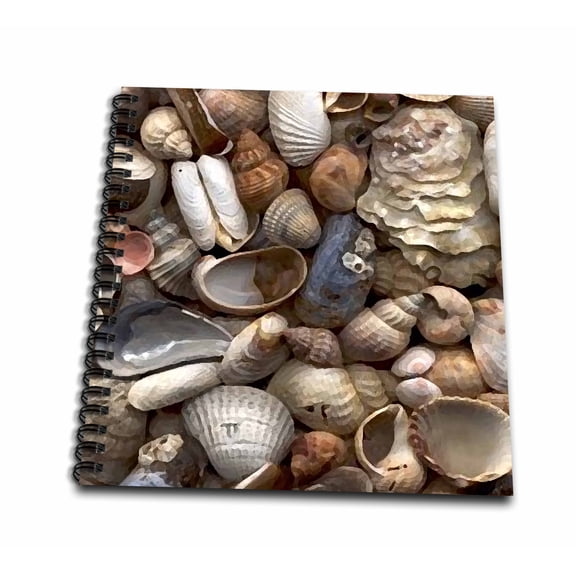 3dRose, Sea Shells, Drawing Book 8 x 8 inch