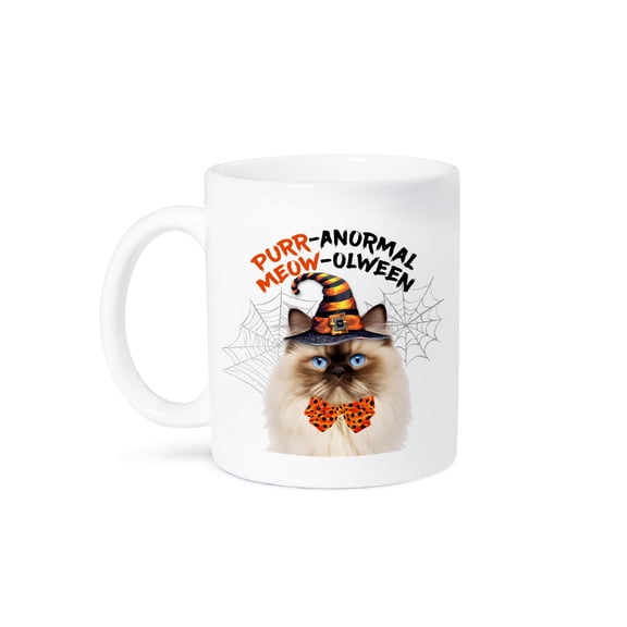 3dRose, Seal or Chocolate Points on a Himalayan Wizard Cat for Halloween, 15oz Mug