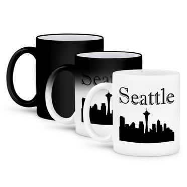 3dRose, Seattle skyline., 11oz Magic Transforming Mug