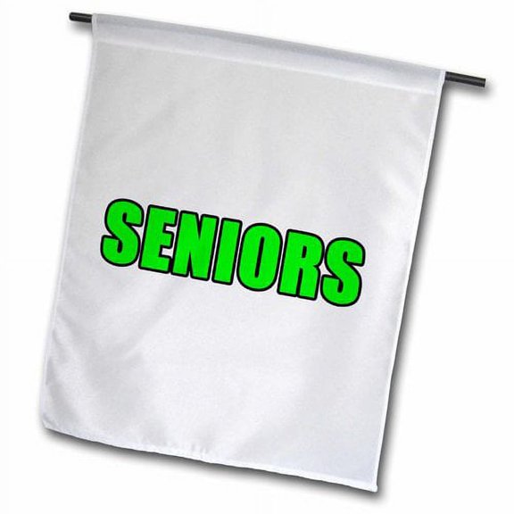 3dRose, Seniors Green, 18 x 27 inch Garden Flag