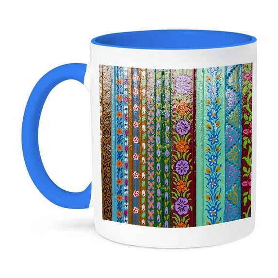 3dRose, Shamwari, Srinagar, Jammu and Kashmir, India. Khanqah-e-Moula mosque., 11oz Two-Tone Blue Mug