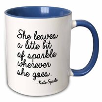 3drose, She Leaves a Little Bit of Sparkle Wherever She Goes Kate Spade, 11oz Two-tone Blue Mug