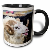 3drose, Sheep Down from the High Pastures, Olafsjordur in Northern Iceland., 15oz Two-tone Black Mug