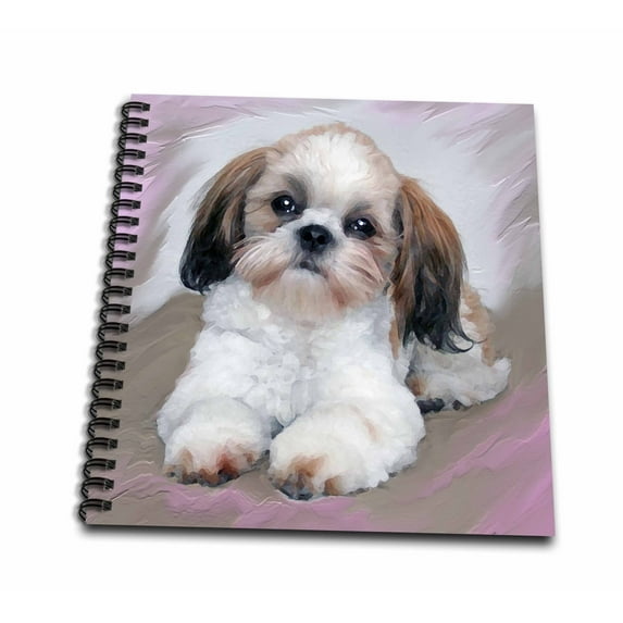 3dRose, Shih Tzu puppy, Drawing Book 8 x 8 inch