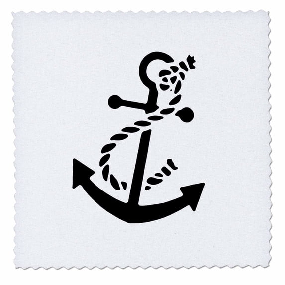 3dRose, Ships Anchor, 10x10 inch quilt square