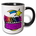 thumbnail image 1 of 3drose, Shooting Star Rainbow Awesome Jokester, 11oz Two-tone Black Mug, 1 of 6