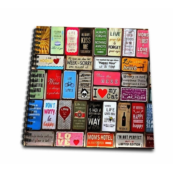 3dRose, Signs Of The Time Inspirational Quote Mosaic, Mini Notepad 4 x 4 inch