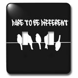 3dRose, Silhouette of black birds on wire - Fun Dare to be different ...