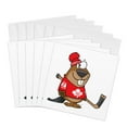 thumbnail image 1 of 3drose, Silly Canadian Hockey Beaver, 6 Greeting Cards with Envelopes, 1 of 7