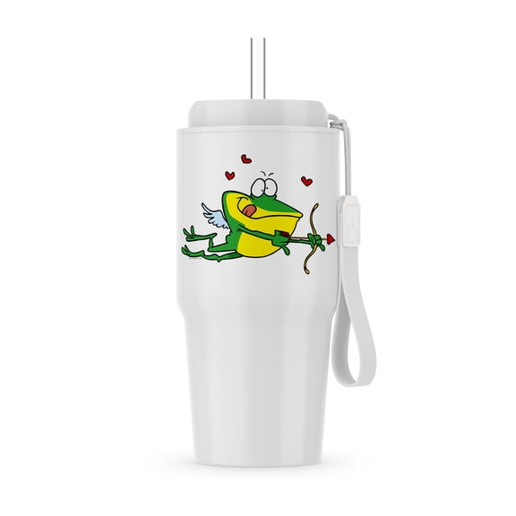 Silly Love Cupid Valentine Froggy Frog, 20oz Tumbler