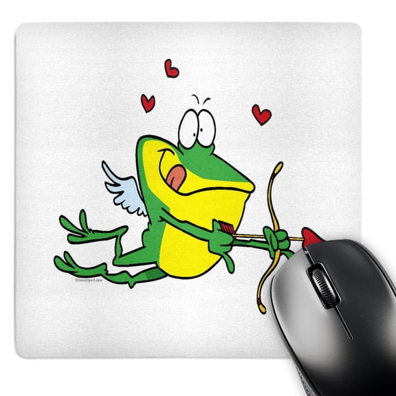 3dRose, Silly Love Cupid Valentine Froggy Frog, MousePad