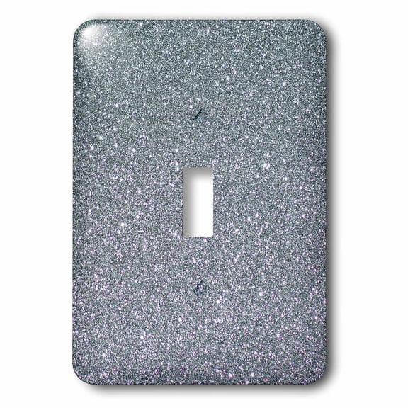 3dRose, Silver Glamour Glitter Style, single toggle switch