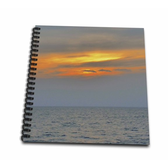 3dRose, Silver Lining In Orange, Drawing Book 8 x 8 inch