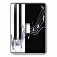 thumbnail image 1 of 3dRose, Silver Music Notes on Piano Keys, single toggle switch, 1 of 1