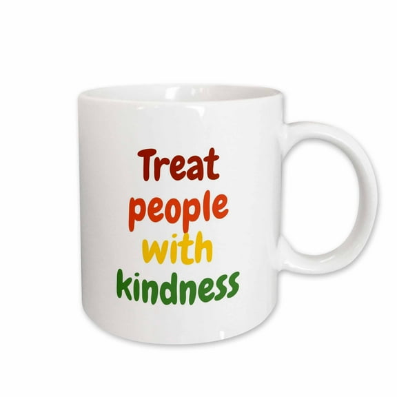 3drose, Simple Text of Treat People with Kindness, 11oz Mug