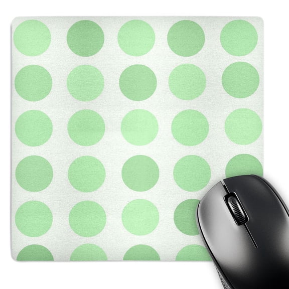 3dRose, Simply Green Circle Dots - Fun Art, MousePad