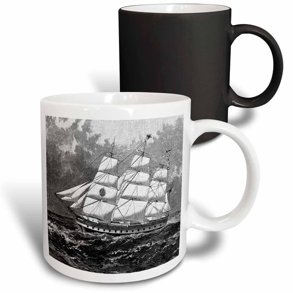 3drose, Ancient Sailing Ship, 11oz Magic Transforming Mug