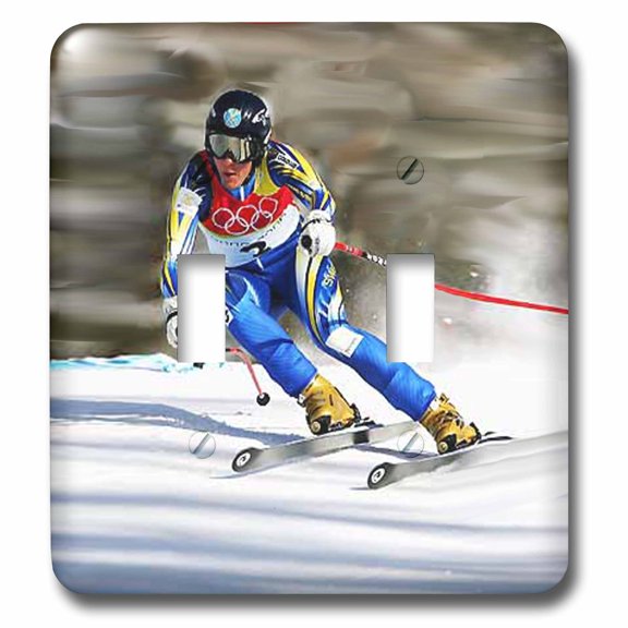 3dRose, Skiing, double toggle switch