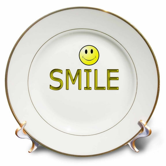 3dRose, Smile, 8 inch Porcelain Plate