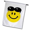 thumbnail image 1 of 3dRose, smiling face with sunglasses on top of head - summer happy cartoon - summery sunny cute cool, 12 x 18 inch Garden Flag, 1 of 1