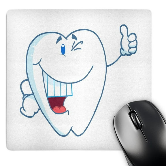 3dRose, Smiling Tooth Dental Cartoon Character, MousePad