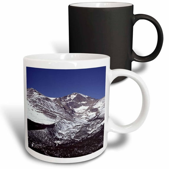 3drose, Snow Covered Peaks Rocky Mountain National Park Colorado, 11oz Magic Transforming Mug