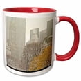 thumbnail image 1 of 3drose, Snow Blizzard in Central Park Manhattan New York City Ice Skate Ring, 15oz Two-tone Red Mug, 1 of 6