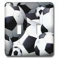 thumbnail image 1 of 3dRose, Soccer Pattern , double toggle switch, 1 of 1