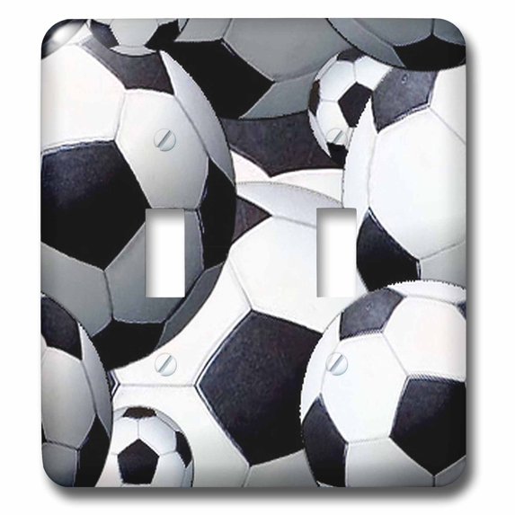 3dRose, Soccer Pattern , double toggle switch