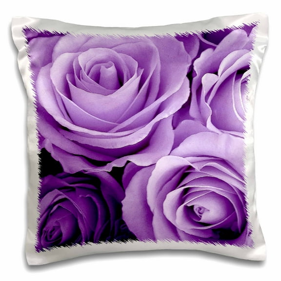 3drose, Soft Lilac Purple Poses Bouquet, 16x16 inch Pillow Case