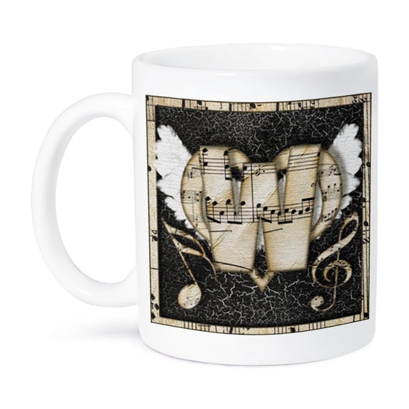 3dRose, Song Angel Initial Letter W, 11oz Mug