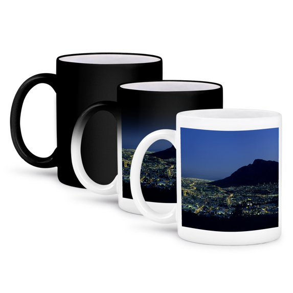 South Africa, Cape Town, City Panorama, Table Mountain-Af42 Pso0026 - Paul Souders, 11oz Magic Transforming Mug