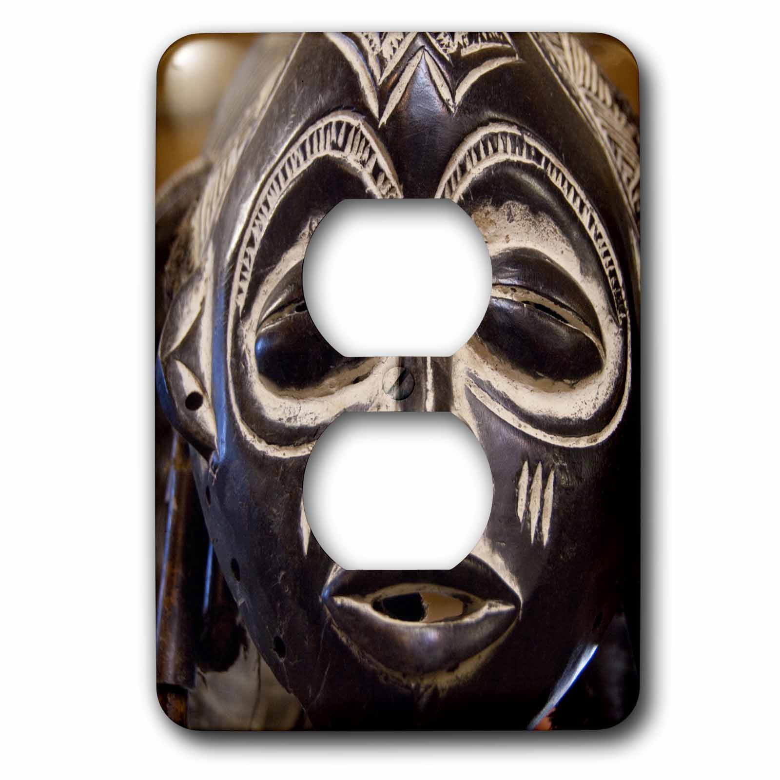 3dRose, South Africa, Durban, Zulu tribe mask-AF42 CMI0179 - Cindy Miller Hopkins, 2 plug outlet cover