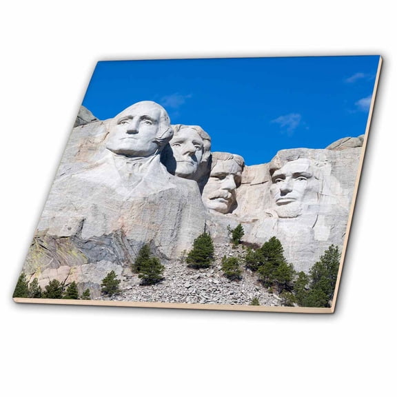 3dRose, South Dakota, Mt.Rushmore National Memorial, Gutzon Borglum sculptor, 6 Inch Ceramic Tile