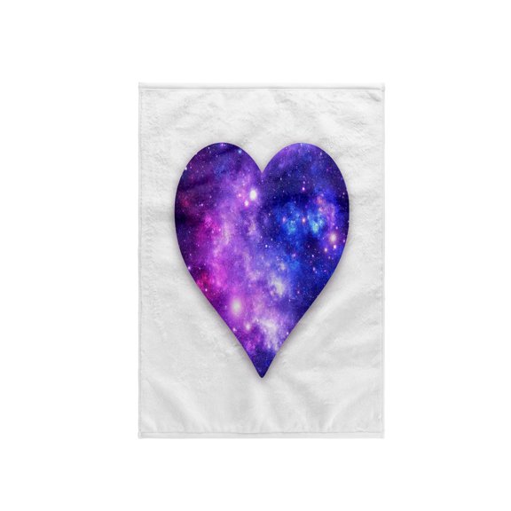 3dRose, Space Heart. Love heart with purple outer space galaxies stars nebulas, 15x22 Hand Towel