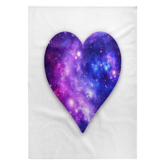 3dRose, Space Heart. Love heart with purple outer space galaxies stars nebulas, 22x30 Bath Hand Pool Towel