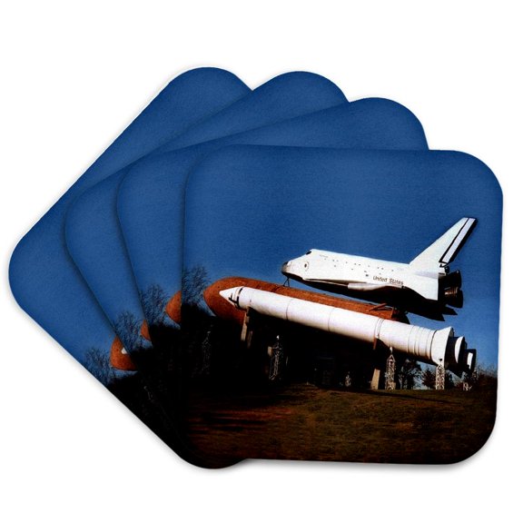3dRose, Space Shuttle, Set of 4 Coasters - Soft
