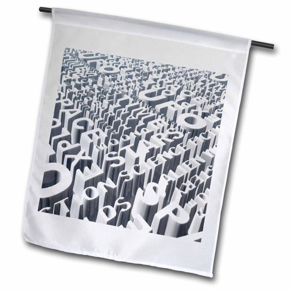 3dRose, Space Syllables three dimensionally raised text of space and science fiction terms, 12 x 18 inch Garden Flag