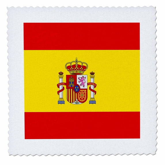 3dRose, Spain Flag, 6x6 inch quilt square
