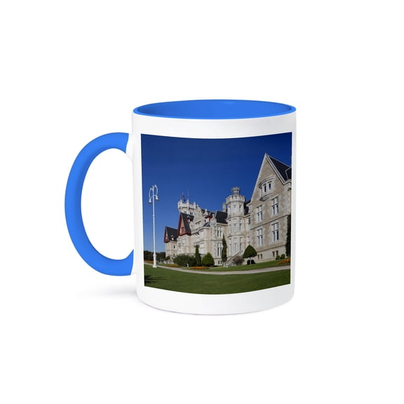 3dRose, Spain, Santander, Palacio de la Magdalena, Palace - EU27 WBI1150 - Walter Bibikow, 15oz Two-Tone Blue Mug